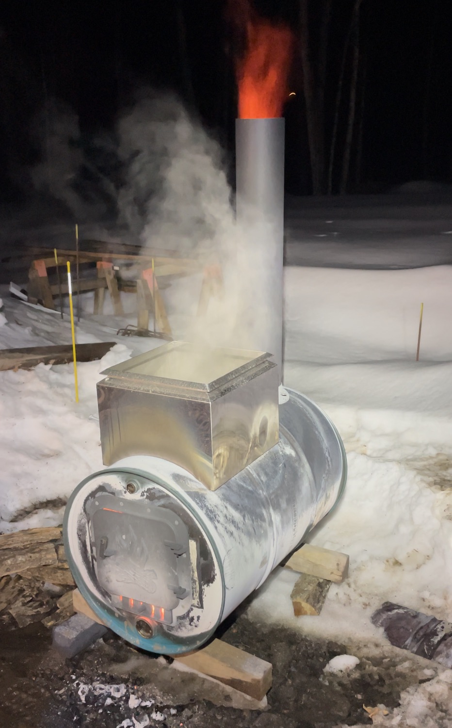 A thumbnail for a video showing the barrel evaporator in action